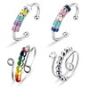 Yeefunjoy 4Pcs Fidget Ring for Anxiety Women, Anxiety Rings for