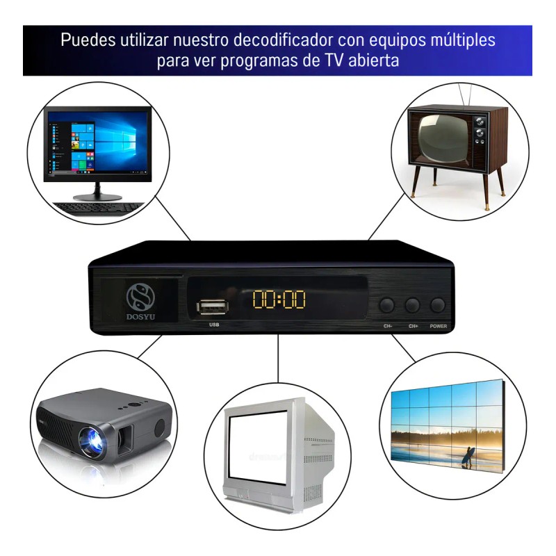 Decodificador Tv Convertidor Digital Full Hd 1080p Señal Analoga A