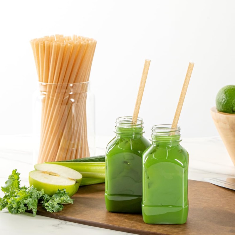 Restaurantware-Basic Nature 8.3 Inch Disposable Straws, 100 Sustainable Straws -