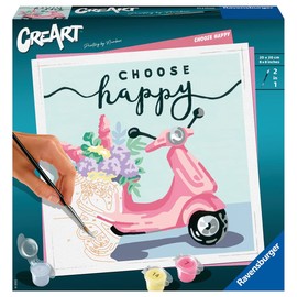 Ravensburger Choose Happy Paint by Numbers Kit for Adults - 20125 - Painting Arts and Crafts for Ages 12 and Up
