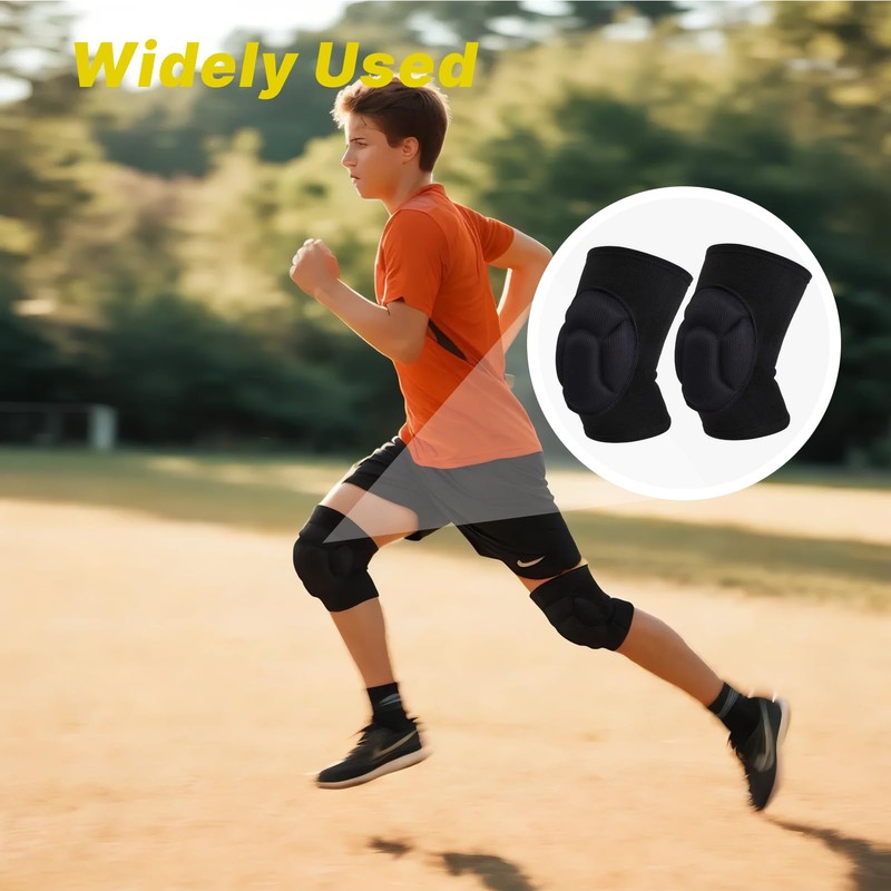 Protective Knee Pads 2 Pack for Sports & Exercise, Thick