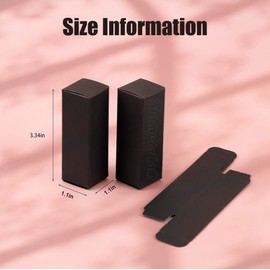 Framendino, paquete de 50 cajas de papel kraft negro para lápiz labial, cajas rectangulares para botellas de lápiz labial, cajas de embalaje de regalo para embalaje de regalo DIY (3.34 x 1.1 x 1.1 x 1.1 )