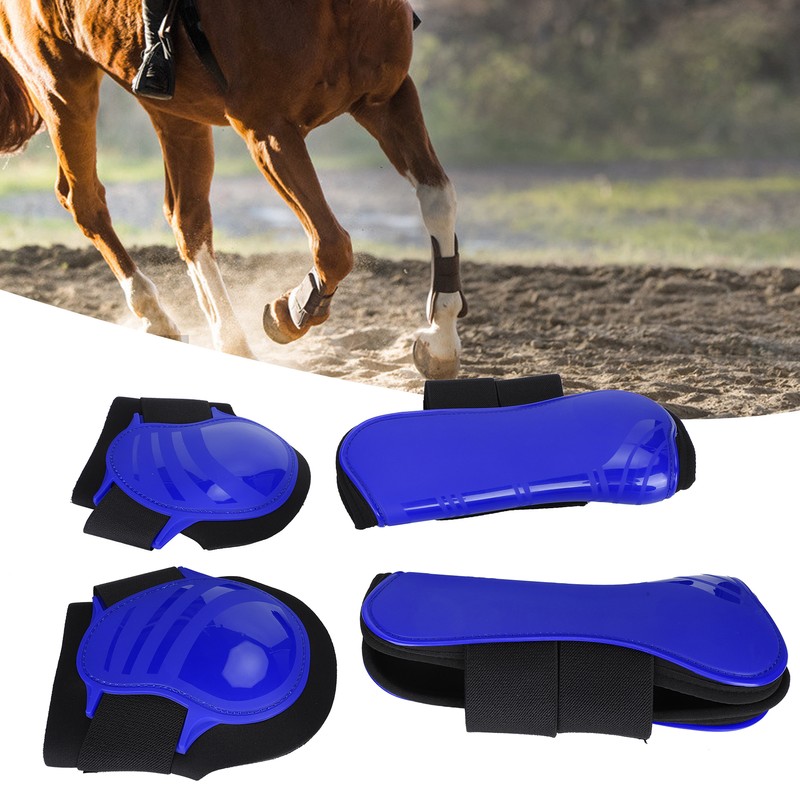1Set Horse Legguard Leg Protector Leggings PU Thickened Shell Elastic