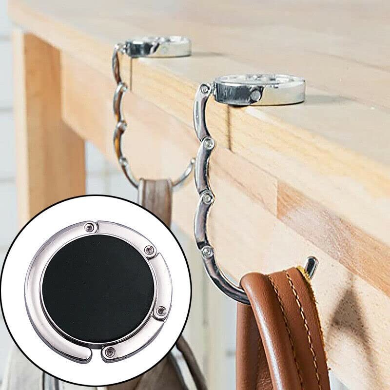 Handbag Hooks for Tables Portable Folding Alloy Purse Handbag Bag