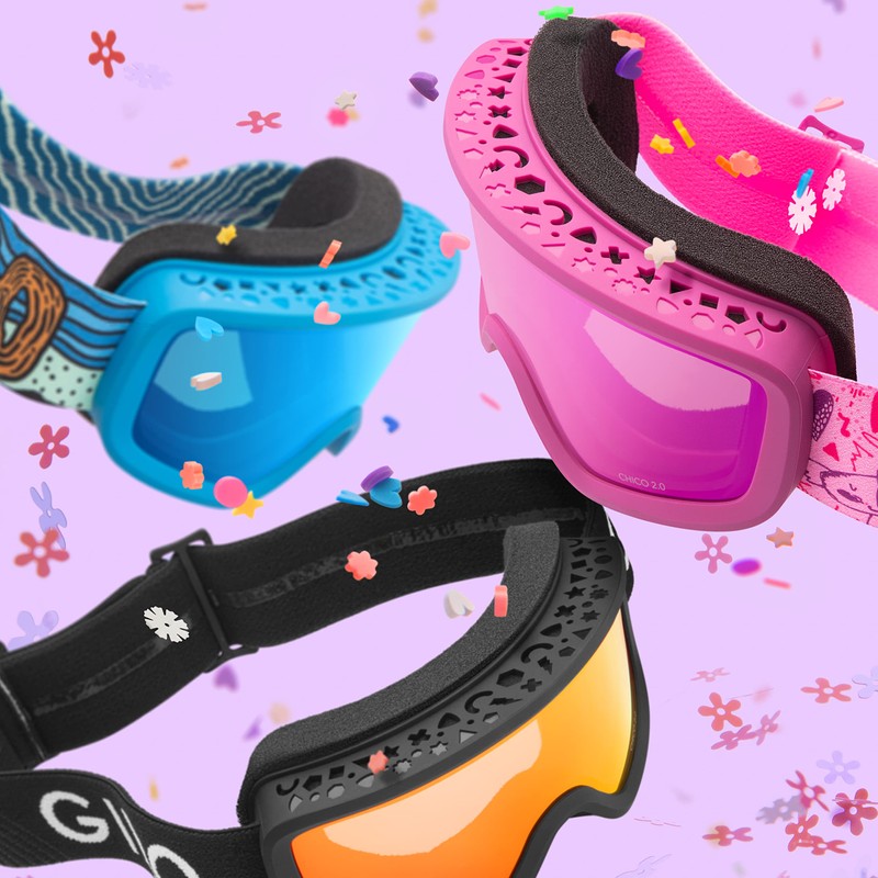 Giro Snow Chico 2.0 Glasses Blue Shreddy Yeti One Size