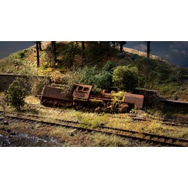 NOCH® Forgotten Place "Locomotive", Hand Coloured, 24 x 10.1 x 5.2 cm for H0 Gauge, Perfect for Dioramas