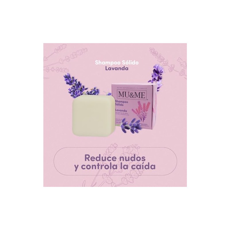 MU&ME Shampoo en Barra para Crecimiento y Control Caída -