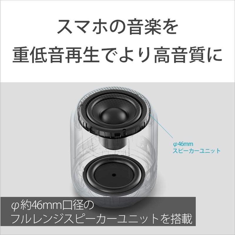 Sony SRS-XB12 Wireless Portable Speaker: Waterproof, Dustproof, Bluetooth Compatible, Deep