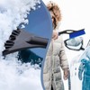 langyoujia Car Ice Scraper with Broom, 2-in-1 Car Ice Scraper