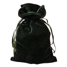 Paper Mart Hunter Green Velvet 6x9 Tarot and Dice Bag