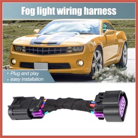 ACROPIX Fit for Chevy Camaro 2010-2015 DRL Daytime Running Light Fog Light Lamp Harness Halos Harness Plug and Play Adapter Kit Car Parts
