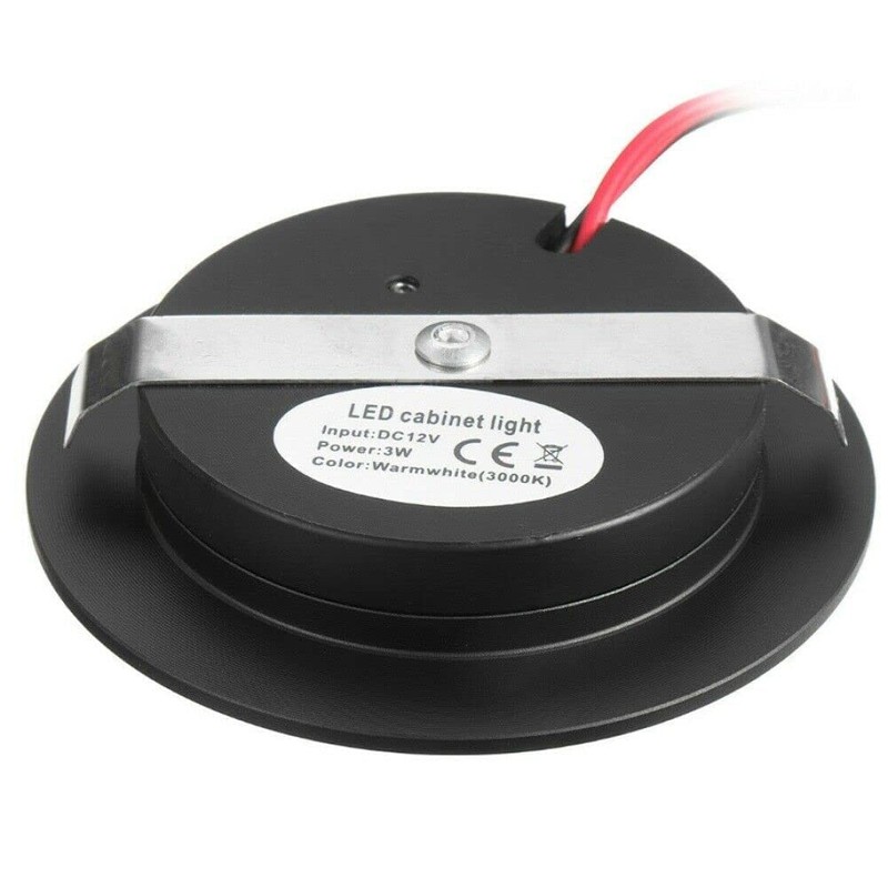 12V LED Interior Light, 3W Round Recessed Warm White Spot