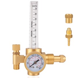 Jiimee Jiimee Argon/CO2 Regulator, All-copper, 0-4000 PSI Welding Gas Regulator with CGA-580 Inlet Connector for TIG and MIG Welding Machine