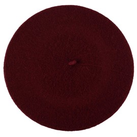 Hat To Socks Wool Blend French Beret for Men and Women in Plain Colours (Burgundy)