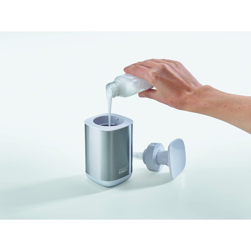 Joseph Joseph Presto Hygienic Bathroom Soap pump dispenser, refillable –