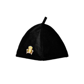 Sauna Republic Rascal Sauna Hat, Imabari Towel Certified, Black, Made in Japan, Large, Deep, Antibacterial, Odor-Resistant, Anti-Viral, Anti-pilling, Quick Drying