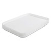 DynkoNA Fast Food Trays, Plastic Serving Tray, White, Set of