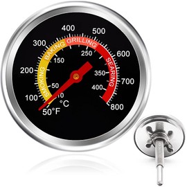 Hiorucet BBQ Grill Thermometer Temperature Gauge Smoker Thermometer Charcoal Grill Pit Heat Indicator for Meat Cooking Beef Pork Lamb, 2 3/8 Inch Smoker Temperature Gauge.