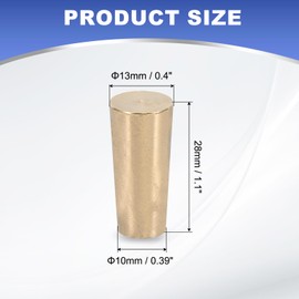 PATIKIL Solid Brass Stopper, 1/2" Brass Tube Stoppers Tapered Shaped Lab Plugs for Sealing Copper Pipes HVAC Refrigeration Equipment, 1 Pcs