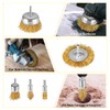 Wire Wheel Brush Drill Attachment 9 Pcs with 1/4in Shank