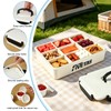 Snackle Box with Built-in Ice Pack,9 Compartment Divided Snack Container