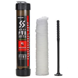 Sougayilang 5M PVA Net Bag, 18/25/37/44 mm Wide PVA Net Accessories for Carp Fishing with Funnel and Piston System, Fast Melting Fishing Refill Pack for Carp, Bait, Feeder