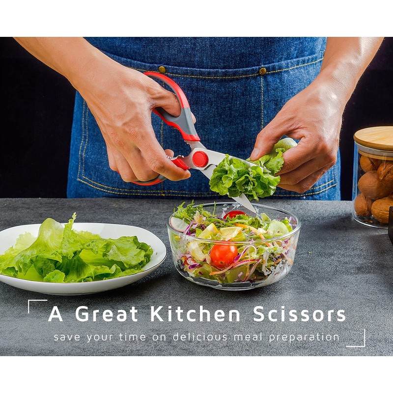 WELLSTAR Kitchen Scissors Multifunctional Meat and Vegetable Scissors for Household