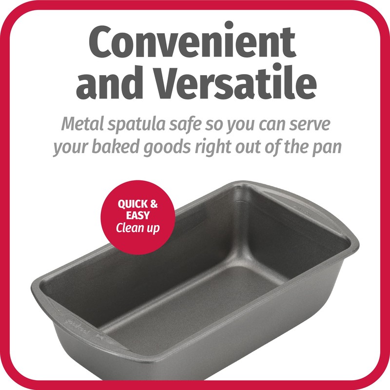 GoodCook Nonstick Loaf Pan 9 x 5-Inch Heavy-Duty Steel Bakeware