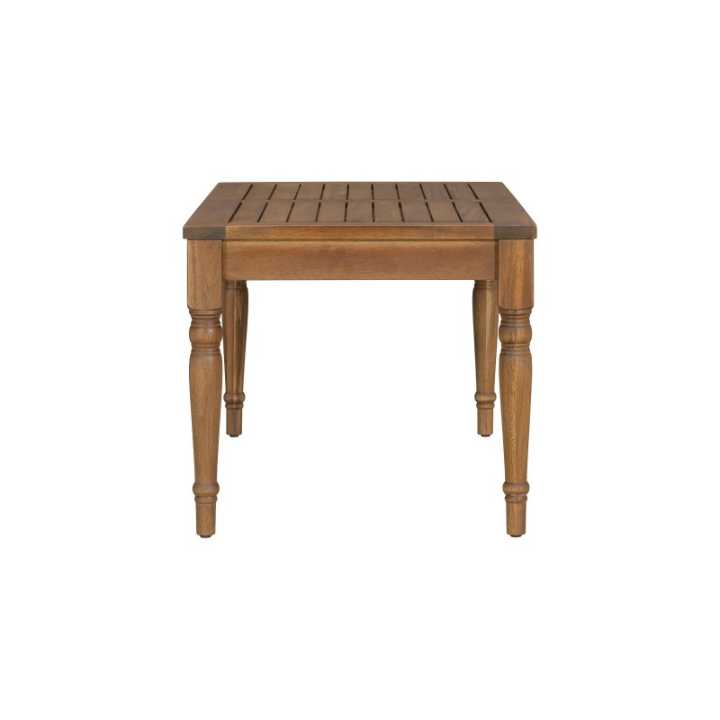 GDF Studio 40" Outdoor Acacia Wood Coffee Table, Lightweight Slatted