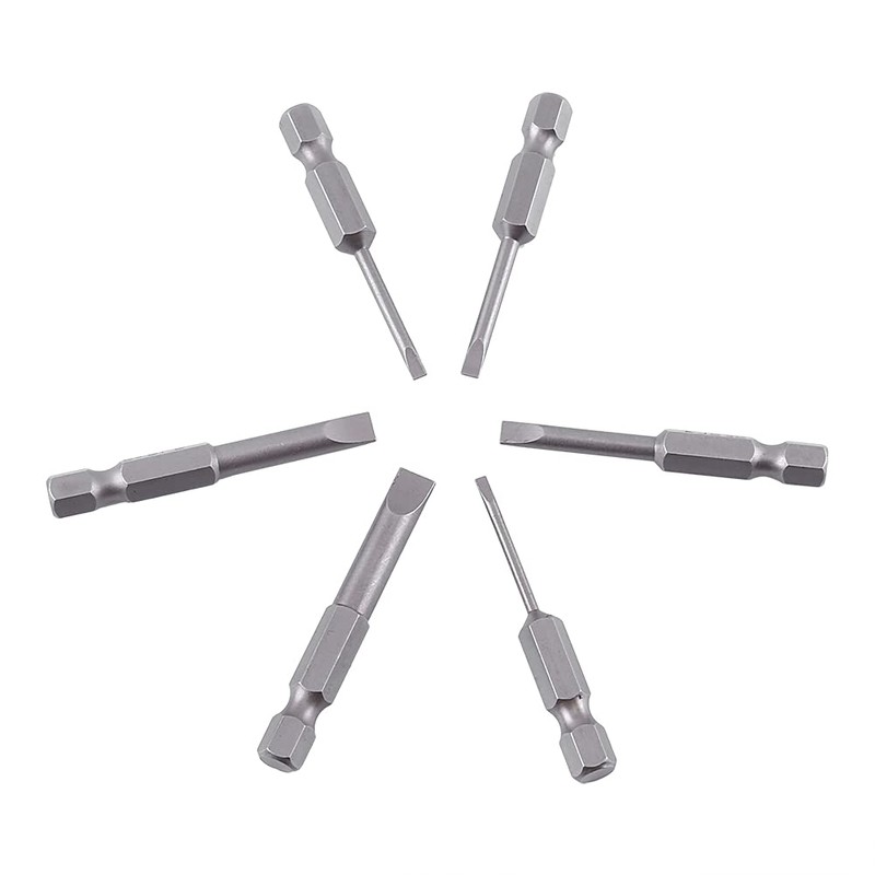 Flat Head 2.0-6.0mm Drill Bits, Hex Shank, Hand Screwdrivers for