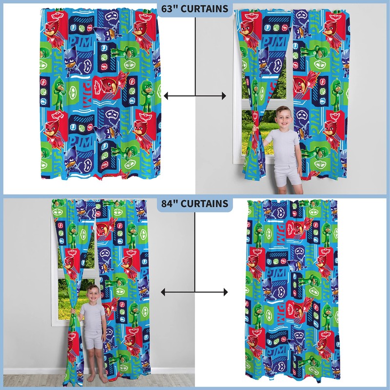 Franco Kids Room Window Curtains Drapes Set, 82 in x