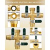 EBH Garden Hose Splitter 3 Way, Heavy Duty Solid Brass