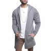 Carisma Men's cardigan long with hood, men's jacket with side