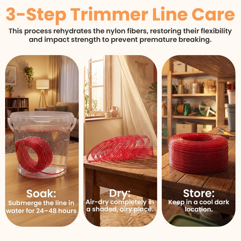 YWTESCH 105 Trimmer Line, 0.105" x 1LB, 300-Foot Heavy Duty