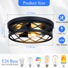 SKEJAO Flush Mount Ceiling Light Fixture, 3-Light Ceiling Light Fixture