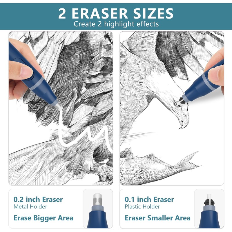 Foyucool Electric Eraser, USB C Rechargeable Pencil Eraser with 220