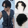 Hesperis Short Curly Wigs Natural Color Lace Front Human Hair