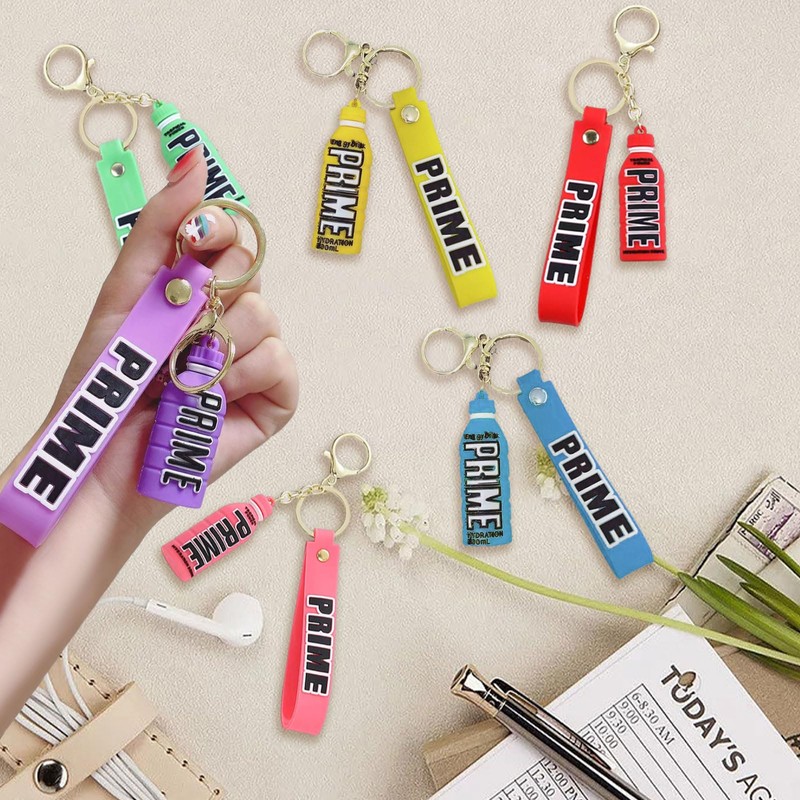 DALAETUS 6pcs Bottle Style Keyrings Set for Valentines Day, Metal