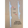 5pc - Shutter Clearview Joiner White (3 1/2" Long)