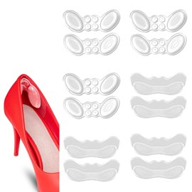 6 Paar Gel Fersenpolster, Fersenpolster Schuhe, Fersenschutz für Schuhe, Transparent Fersenschutz Heel Selbstklebend Fersenpolster für Zu Große Schuhe Fersenkissen für Turnschuhe Stöckelschuhe