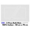 EDB Pack of 2 Terry Toweling Bath Mats Set 100%