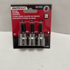 Autocraft Brake Caliper Socket 3 Pack SAE/Metric 3/8” Drive New