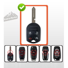 Extra-Partss Simple OBD Key for Ford fits 2011-2014 F150 F250 F350 2012-2016 F450 F550 F650 F750 F-Series OUCD6000022 4 Buttons