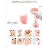 2-in-1 Jade Gua Sha Board Facial Box Set, Face Roller,Beauty