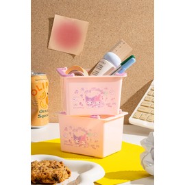 Skater MBSK1-A Stackable Mini Basket, Set of 2, My Melody, Chroi, Cute, Sanrio, 4.6 x 3.3 x 3.1 inches (11.7 x 8.4 x 7.8 cm),