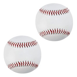 ZYYRSS Practice Baseballs, Blank Baseball, Standard 9” Adult Youth Leather Covered Soft Balls for Team Game Competition Pitching Catching Training, 2 Pack