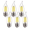 FLSNT 5000K Daylight LED Chandelier Edison Bulbs, 60W Equivalent, Dimmable