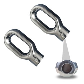 wilcractk Awning Ring Hook Awning Lift Machine Ring Aluminium with Eyelet, Robust Replacement Part for Outdoor Awnings (Pack of 2)