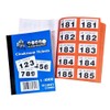 Bingosupermarket Raffle Tickets 1-1000 Cloakroom Tickets - Assorted Colours bordered.