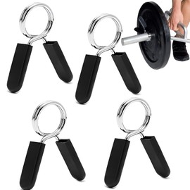 AONAYO Pack of 4 dumbbell clasps, 30 mm, dumbbell quick release 30 mm, standard dumbbell spring lock, weights dumbbell lock head, suitable for lifting weights, strength training, barbell